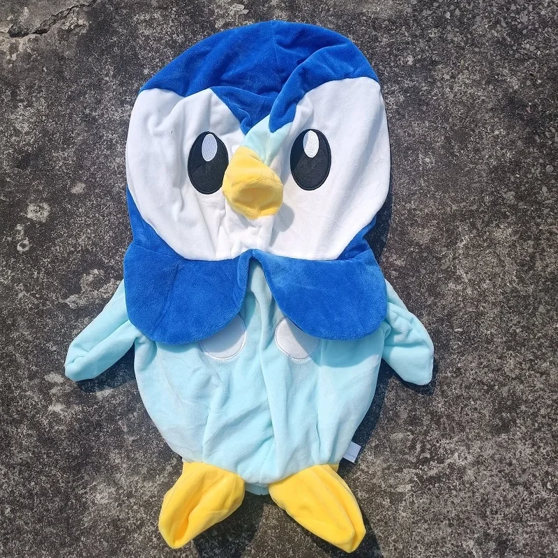 50/80cm Pokemon Piplup Plush Toy Leather Case Holster Anime Plushie Cute Large Doll Not Stuffed Semi-finished Plushie Toys Gift