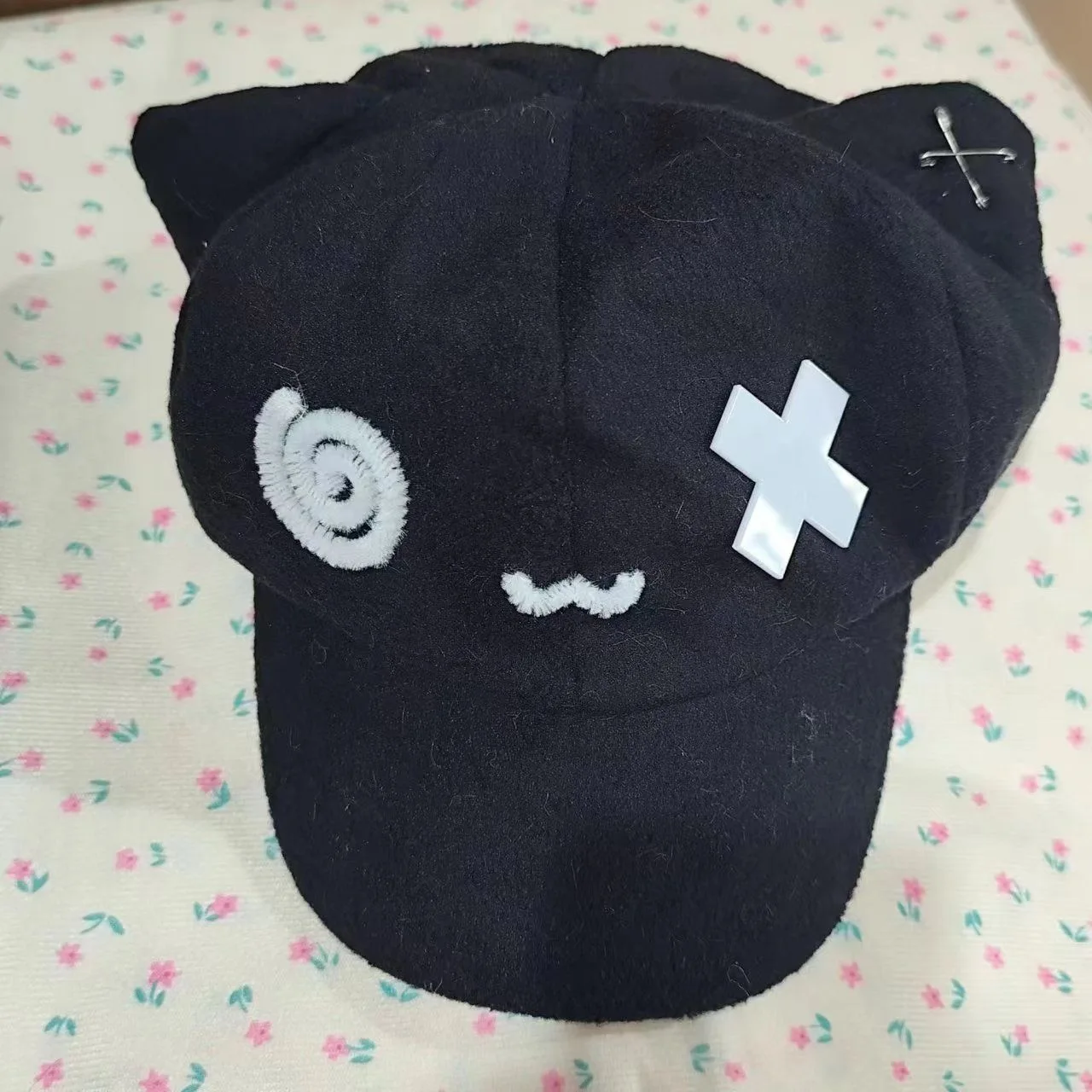 Y2k Black Cute Cat Ear Cap Outdoor Lolita Punk Sweet Harajuku Gothic Head Cap