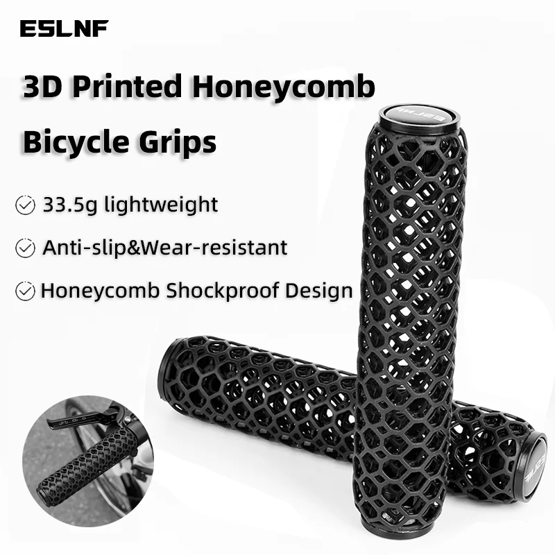

ESLNF велосипедные ручки с 3D принтом, полые дышащие ручки для руля велосипеда, сверхлегкие велосипедные манжеты из ТПУ, ручки для шоссейного велосипеда MTB