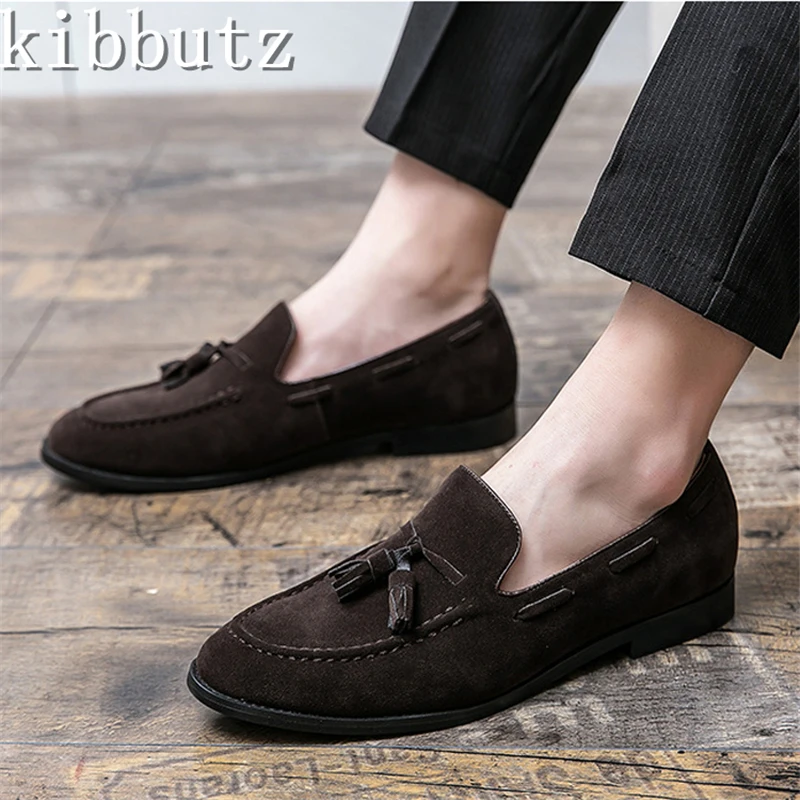 Fashion Suede Tassel Leisure Men's Shoes Classic British Style Soft Moccasins Men Loafers High Quality Flats Driving Shoe