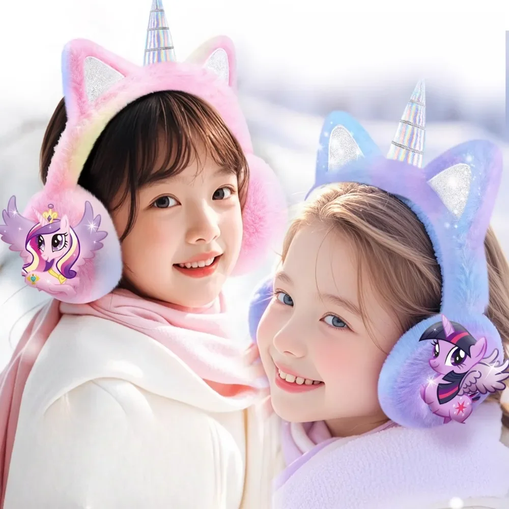 My Little Pony Girl winter Ear EarmuffsFoldable Warm Protect Cute Faux FurSoft Fluffy Earcap Korean Style childrenEar Muff