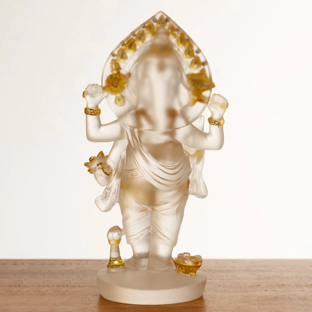Azure stone Elephant Trunk God ornament, Southeast Asian Buddha statues, Elephant God Desktop decoration,Home decor resin crafts