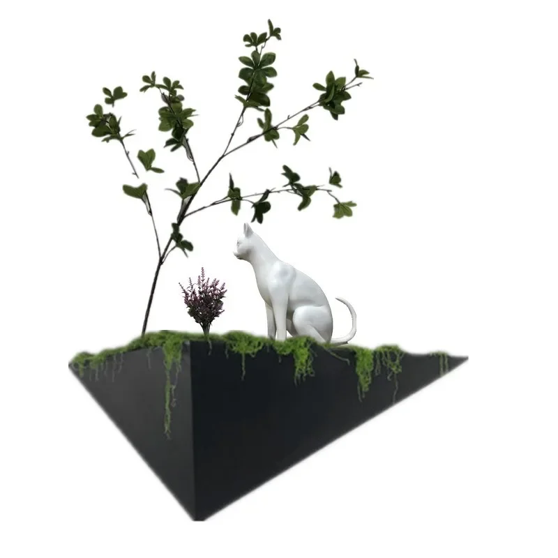 Home living room courtyard background decoration wall hanging wall decoration ornament, flower pot flower arrangement container