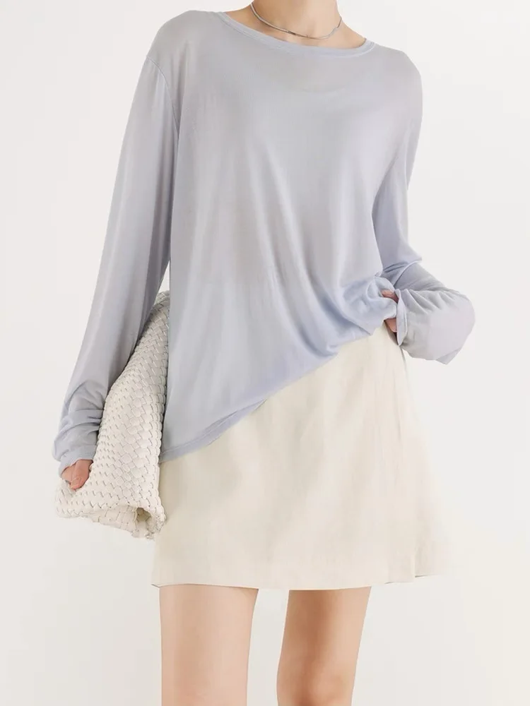 2025 تصميم متداخل إلى الأمام Skort! تنورة متوسطة الطول غير متماثلة على شكل حرف A من قطعة واحدة مع بطانة قصيرة، أنيقة وأنيقة