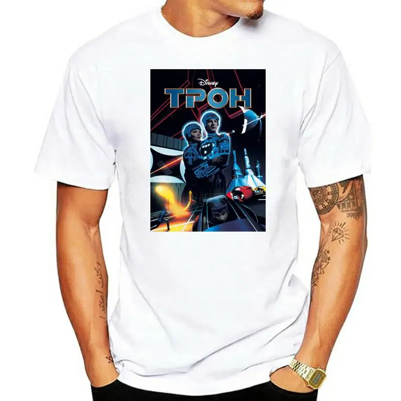 Tron Movie Poster Youth White Shirt Ahegao Shirt White T-Shirt Weird Tshirt Offers Of The Day Tpzqmz