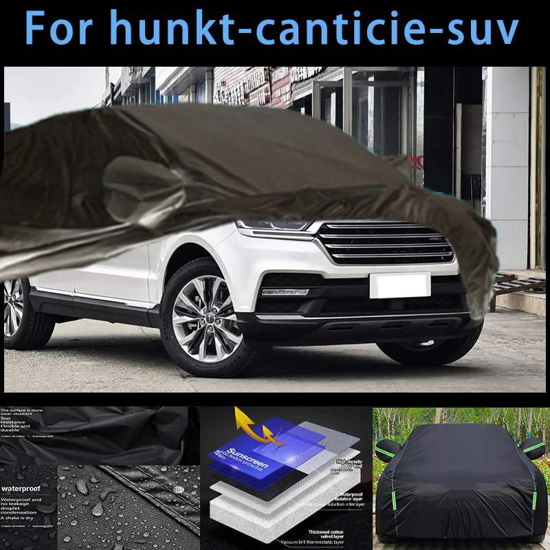 

Наружная защита для автомобилей hunkt-canticie-suv, чехол для снега, Солнцезащитный водонепроницаемый пыленепроницаемый внешний автомобильный аксессуар