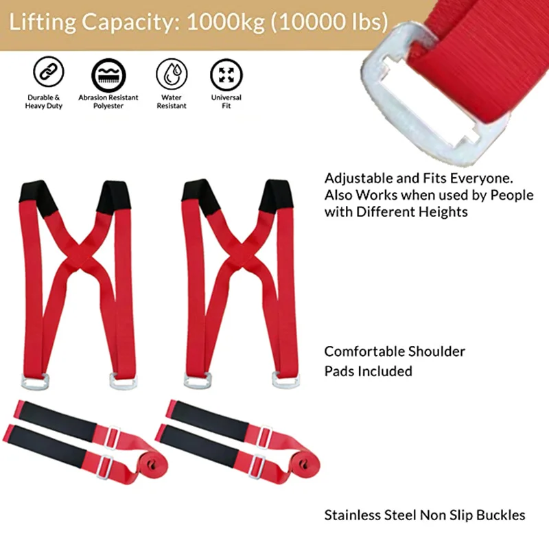 Lifting Moving Strap Furniture Transport Belt In Shoulder Straps Team Straps Mover Easier Conveying Storage