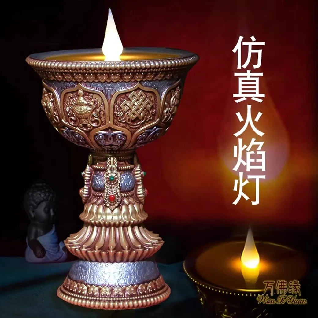 New Eight Lucky Electronics Changming Candle Supply Desk Lamp Charging Edition Flame Simulation Electronics