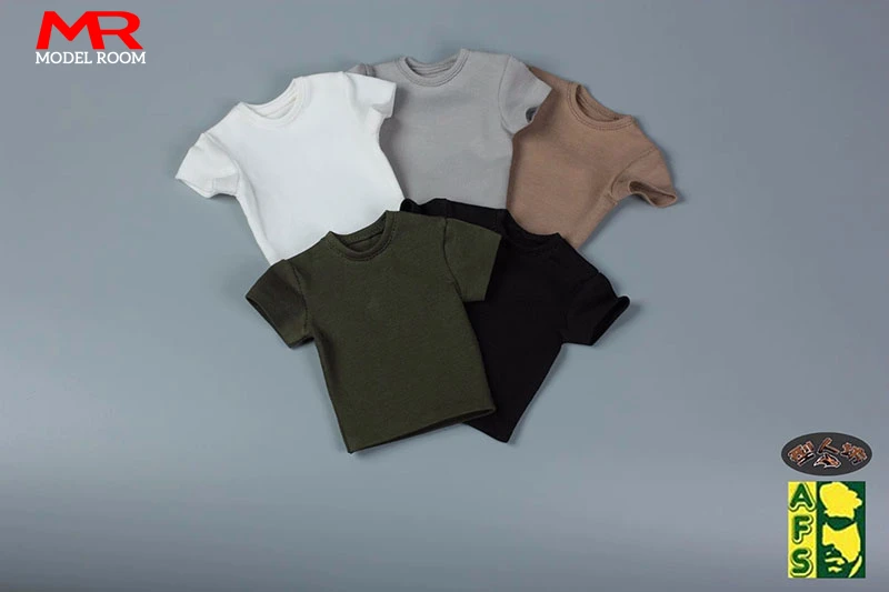 AFS 1/6 Skala Männliche Soldat Einfarbig T-shirt Tops Kleidung Modell Fit 12'' Soldat Action Figur Körper Puppen – Detail 13