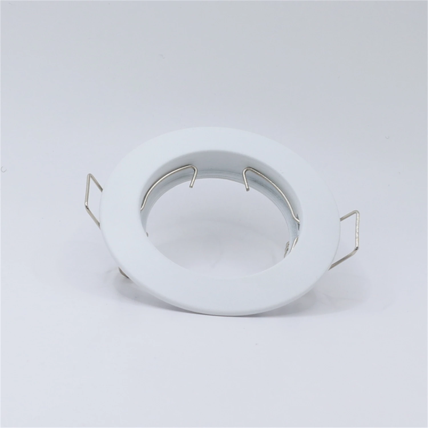 White Nickel Black Round Recessed Downlight Holder Cut Out 55mm Adjustable Frame Housing for GU10 MR16 E27 Bulb