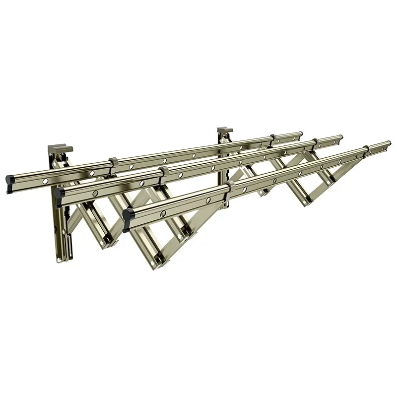 

Balcony Retractable Clothes Hanger Railing outside the Window Outdoor Push-Pull Clothes Hanger Folding Clothes Drying