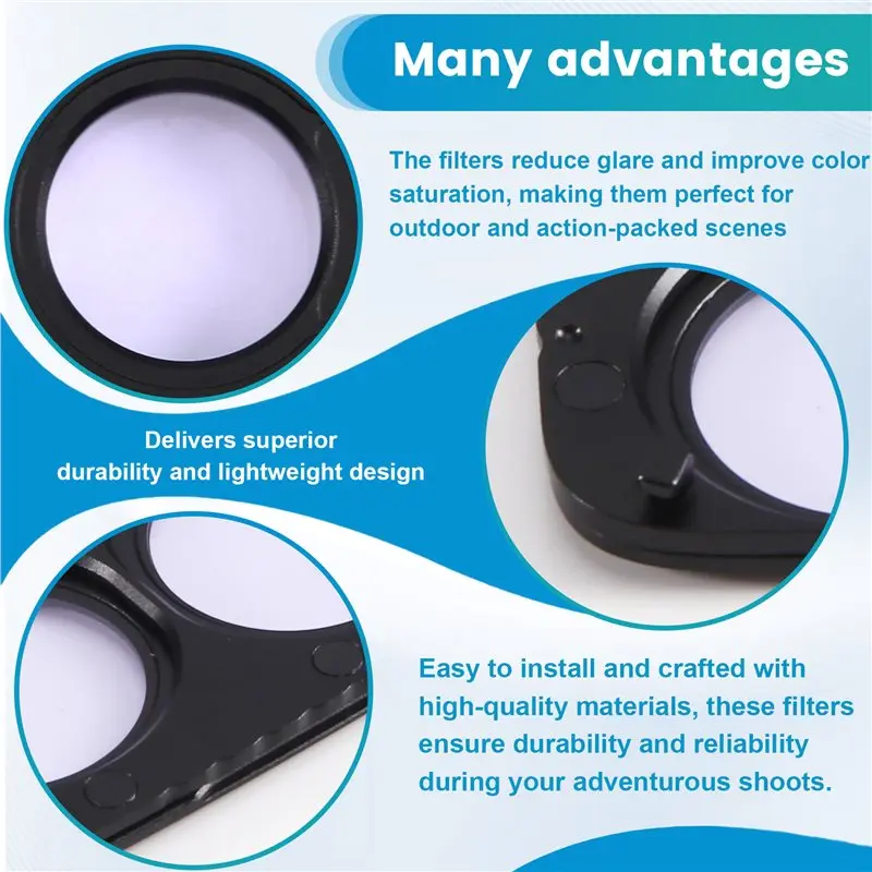 ABZW For DJI Osmo Pocket 4Pro Anti-Light Pollution Filter Kit Accessories Filters Protector