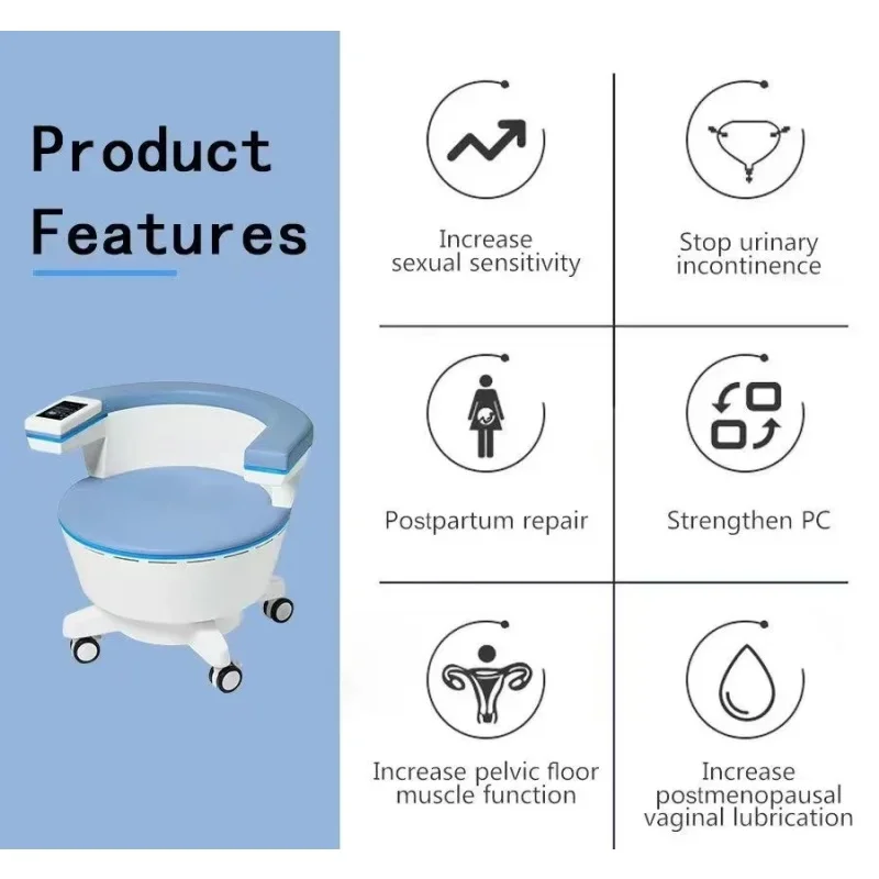 EMS Chair for Pelvic Floor Repair Postpartum Electromagnetic Muscle Therapy Physical Therapy Equipment for Women's Health