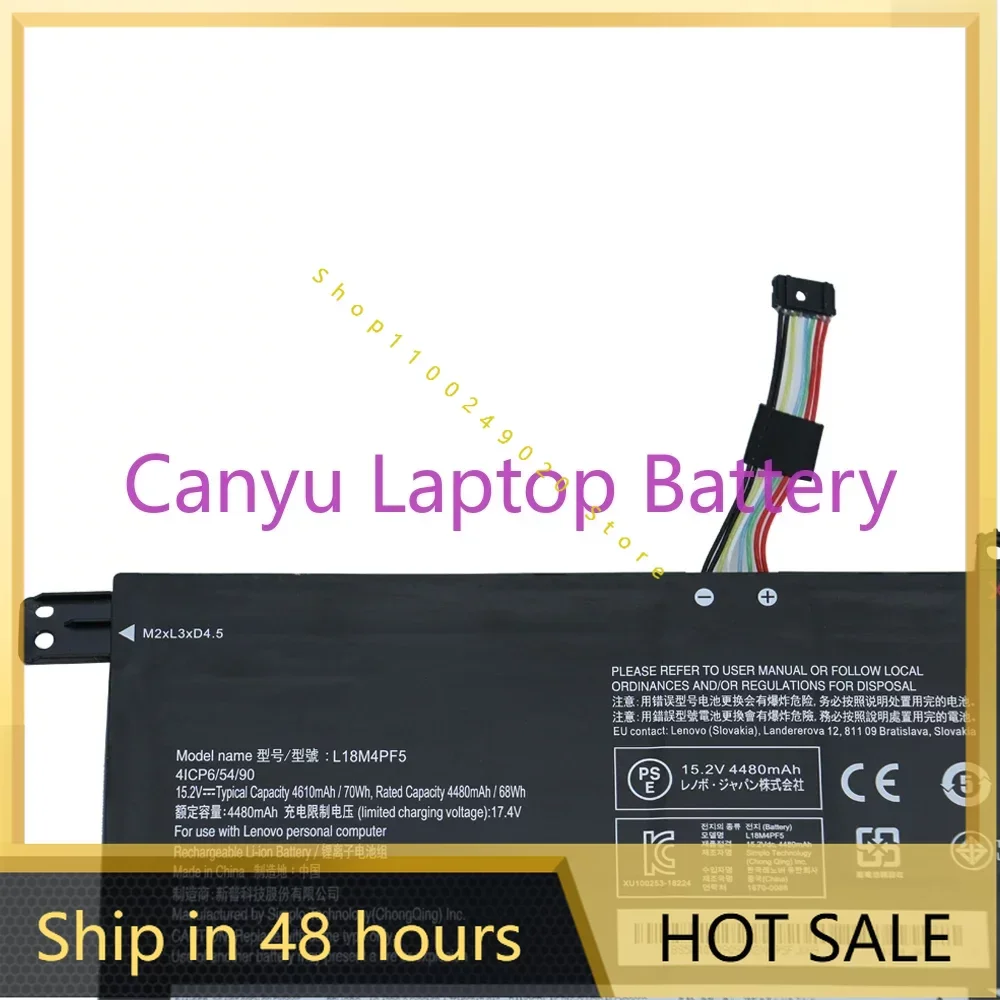 

L18L4PF4 L18M4PF5 L18L4PF0 Battery For Lenovo Xiaoxin AIR15 2019 S540-15IML S540-15IWL 15.2V 70WH 4610mAh New