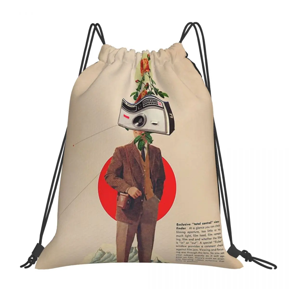 InstaMemory Backpacks Casual Portable Drawstring Bundle Pocket Storage Bag Book Bags For Travel Students