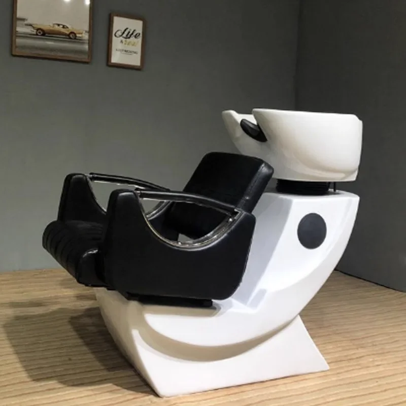 

Spa Chairs Nail Reclining Salon Chair Shampoo Bed Backwash Units Professional Hair Shaving Wash Bowl Sink Basin Hairdressing