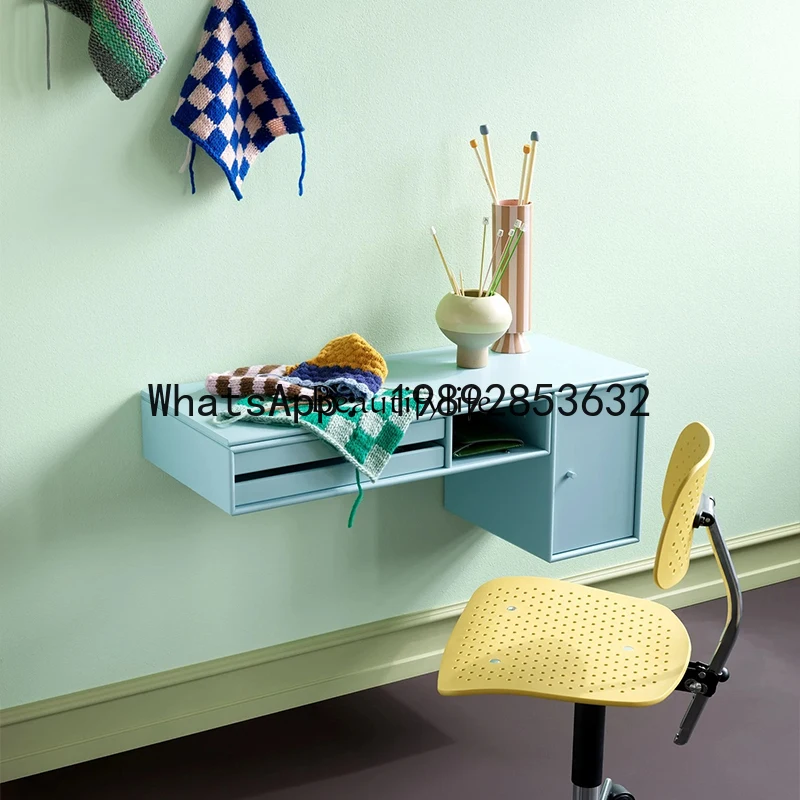 ZZ  Italian minimalist bedside cabinet cream style desk dresser integrated paint dopamine furniture