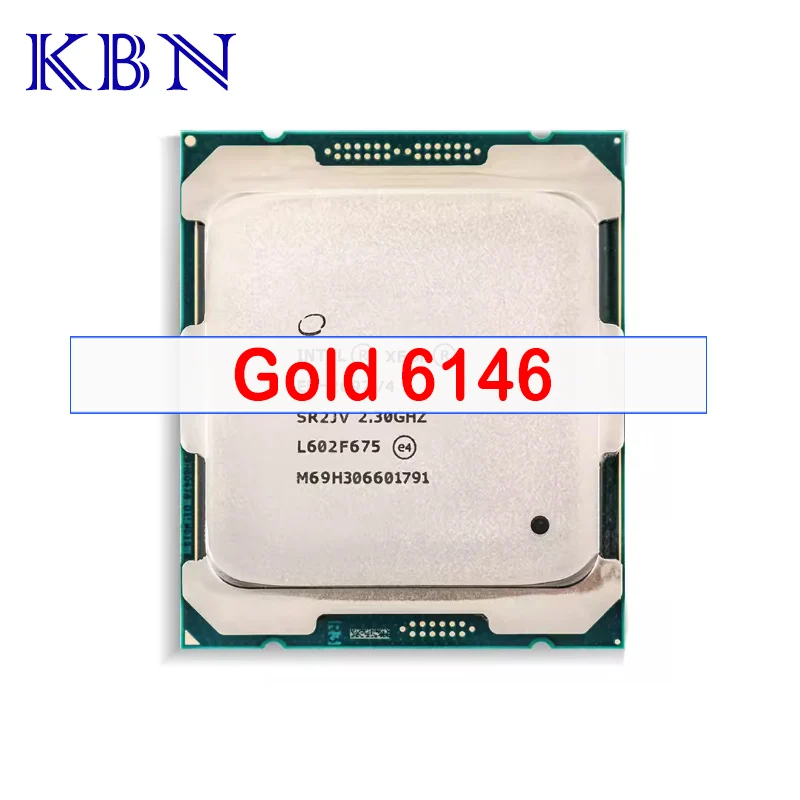 

Процессор Xeon Gold medal 6146, 3,2 ГГц, 24,75 МБ, 165 Вт, 12 ядер, 24 потока, процессор LGA3647 для серверной материнской платы C621, процессор 6146