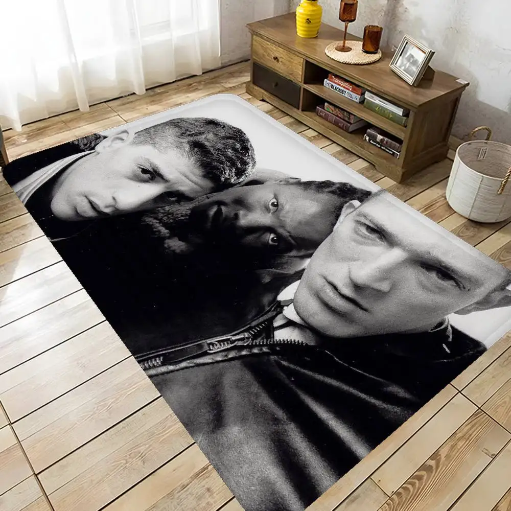 سجادة أرضية من فيلم L-La Haine أرخص مضادة للانزلاق وشرفة غرفة المعيشة الحديثة المطبوعة بجانب السرير #4
