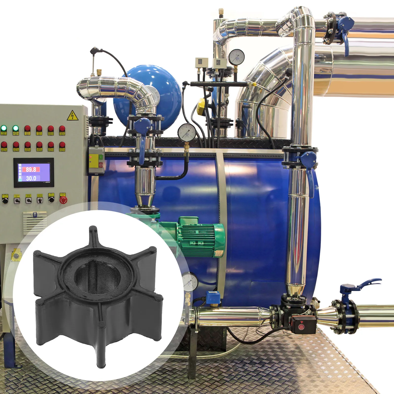 

Износостойкая резиновая крышка-крыльчатка для универсального водяного насоса, совместимая с 369-65021-1