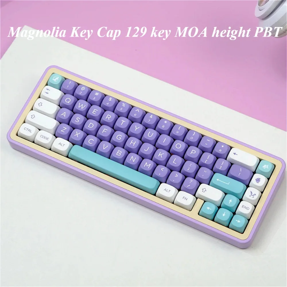 Mulan, keycap 129 keys MOA height PBT material, heat sublimation, suitable for mechanical gaming keyboards