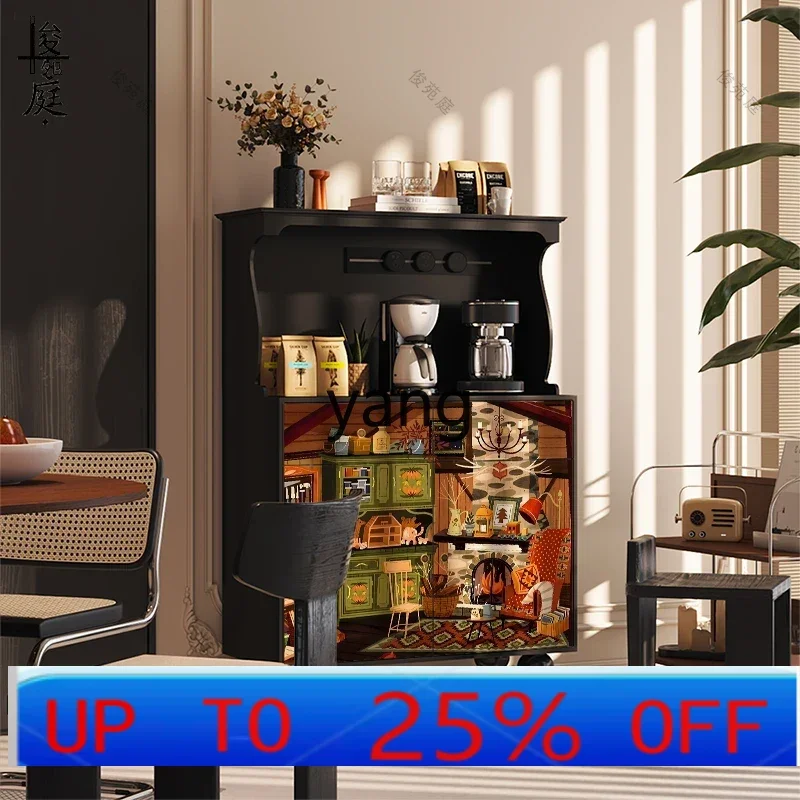 

LTT retro solid wood dining side cabinet storage water bar tea cabinet sofa coffee side cabinet