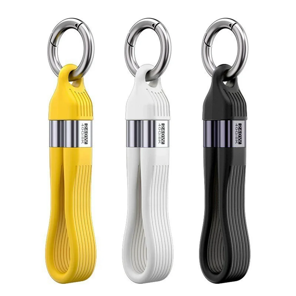 Data Charge Extension Cable Key chain 240W 40GB USB4.0 Short USB To USB C Cable Fast Charging Type C Data Transfer 8K