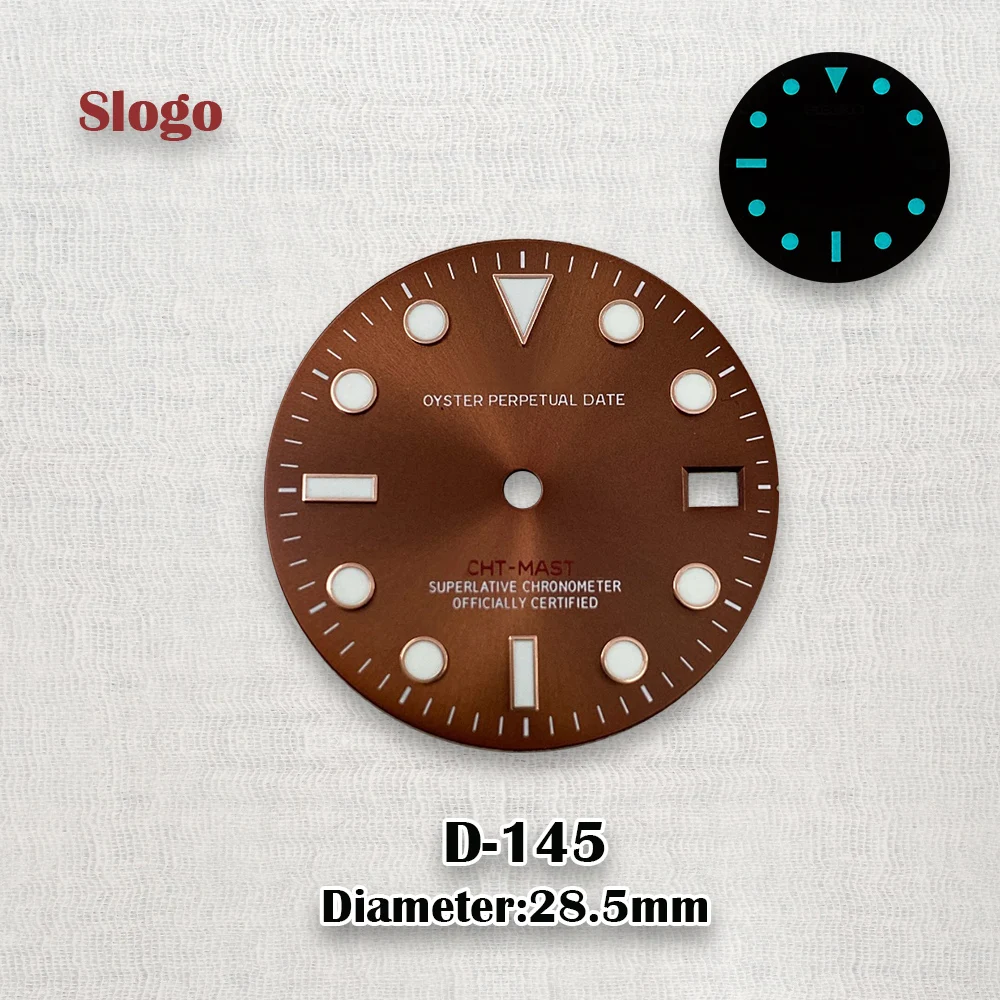 NH35 Dial 28.5mm S Dial Ice Blue Luminous Dial SUB Dial Suitable For NH35/NH36/4R/7S Movement Watch Modification Accessories