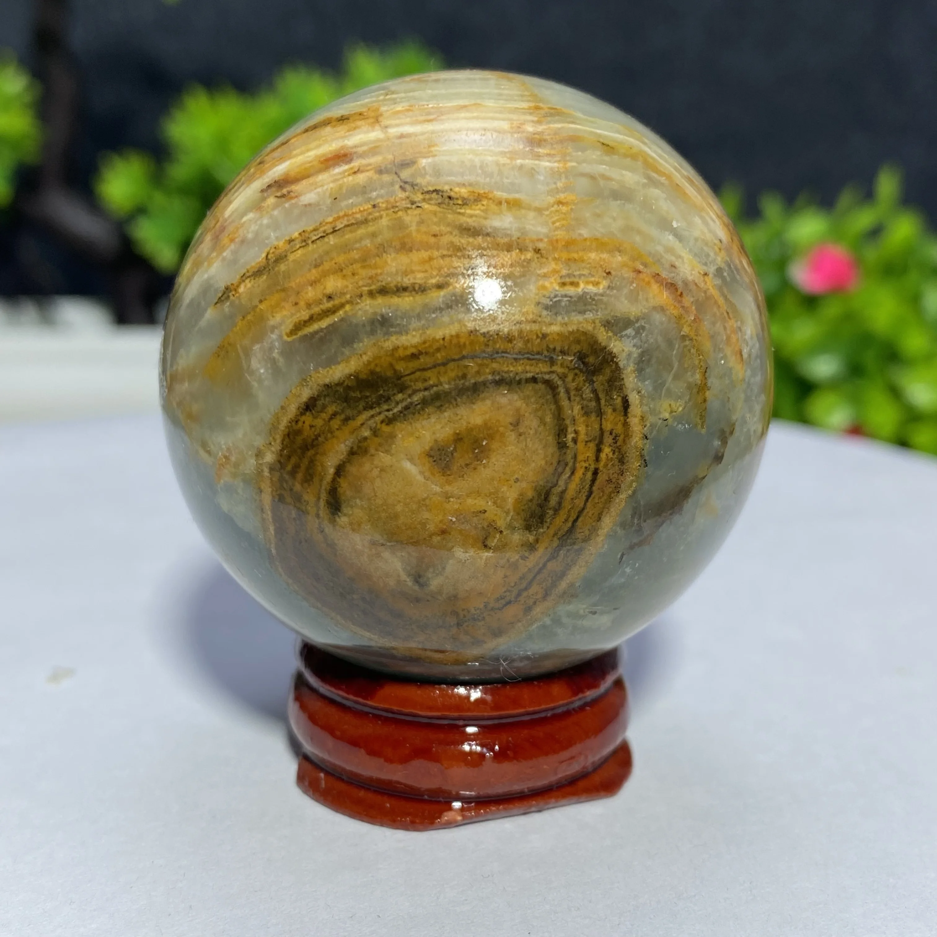 Natural Blue Lux Crystal Ball Quartz Sphere Hand Polished Gem Specimen Reiki Home Decoration Beauty Mineral Gift Stone