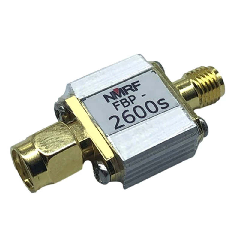 2600MHz WiMAX Dedicated SAW bandpass filter, 1dB passband 2555-2655MHz, SMA Connection SMA-M, SMA-F (two-port RF)