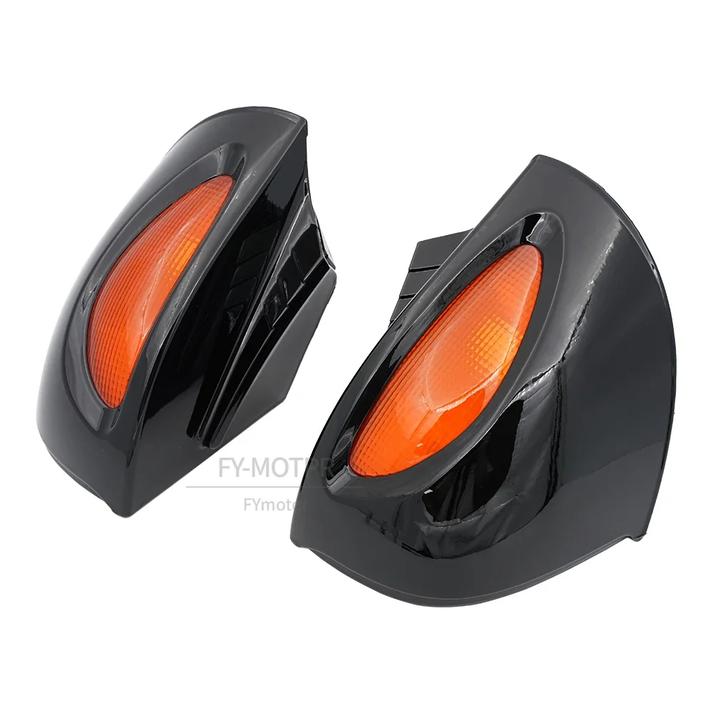 Fit For BMW R1100RT R1150RT R1100RTP Motorcycle Left & Right Rear View Side Mirrors with Turn Signals Light Indicators Amber Len