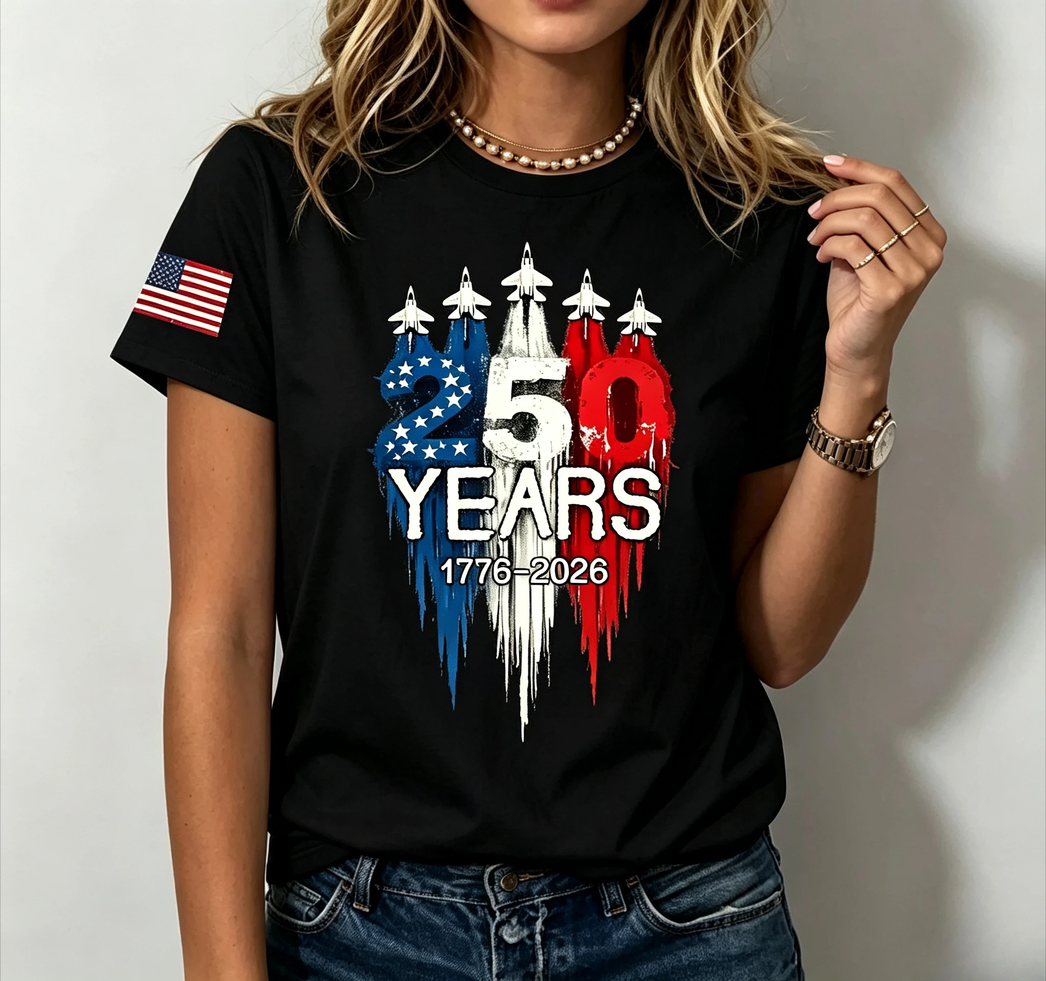 2026 Summer 250th Independence Day Freedom T-Shirt for USA Anniversary   Summer Cotton  Clothing Basic Couple