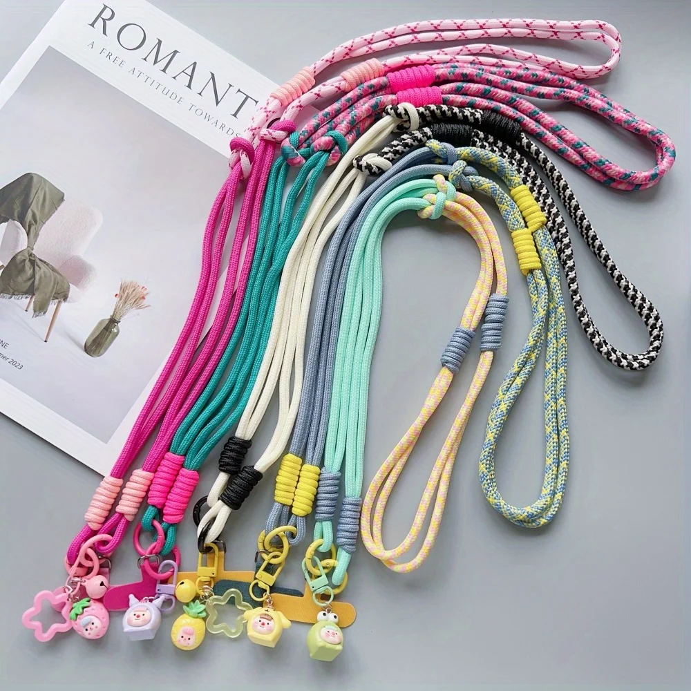 

[Ls] The new mobile phone case lanyard can be strapped diagonally across the neck rope Cartoon ins doll pendant is strong