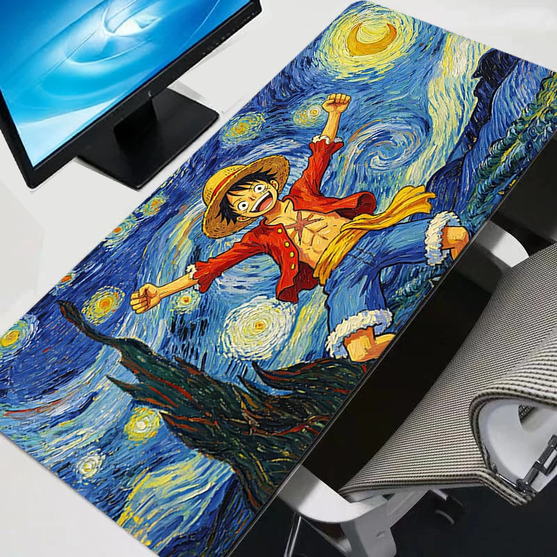 Tapis de Souris Gamer XXL Nouveau One Piece Luffy, Tapis de Bureau pour Clavier et Souris, Tapis en Caoutchouc pour Gaming et Ordinateur Portable, Grand Tapis de Souris