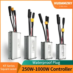 KunTeng 전기 자전거 컨트롤러, 방수 브러시리스 250W, 350W, 500W, 1000W, 36V, 48V, XT60, 1T4 케이블 포함 Ebike 액세서리