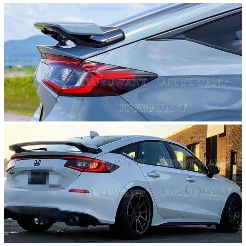 

For Honda Civic Hatchback Type-R Style 2022 2023 Car Trunk Spoiler ABS Auto Rear Trunk Wing Accessories Spoiler