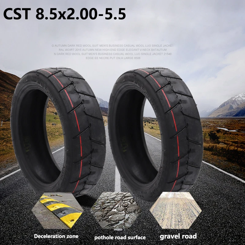 

CST 8.5x2.00-5.5 Outer Tyre 8.5 Inch Cover Tire for Halten Rs-01 Pro Electric Scooter INOKIM Light Series V2 Tire