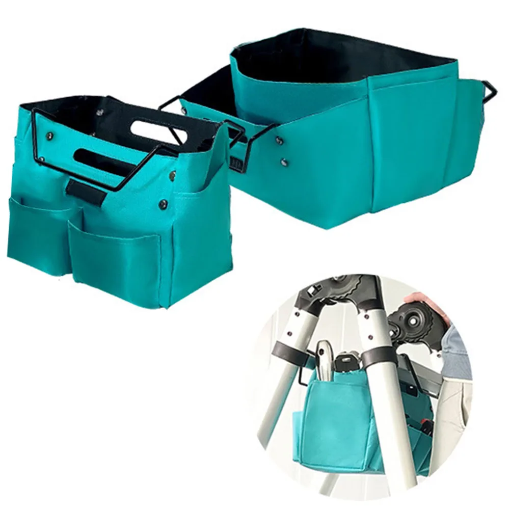 Foldable Tool Storage Bag Organizer Handbag Tool Bag Foldable Pouch Large Storage Capacity Metal Hook For Hanging