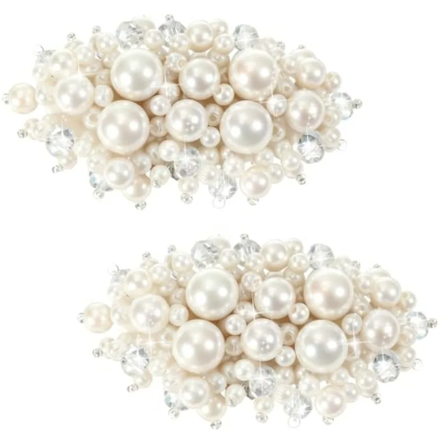 

Decorative Shoe Clips for Women Dress Shoes, 1 Pair Pearl Shoe Clips, Pearls for Shoes Embellishments, Clip on Accessories for