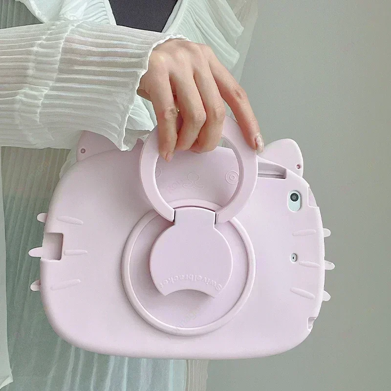 Étui rotatif à 2023 degrés pour Xiaomi Redmi Pad SE, chat de dessin animé 3D, silicone adapté aux enfants, Funda, Xiaomi 6, 6Pro, 5, 5Pro, 11 pouces, 360