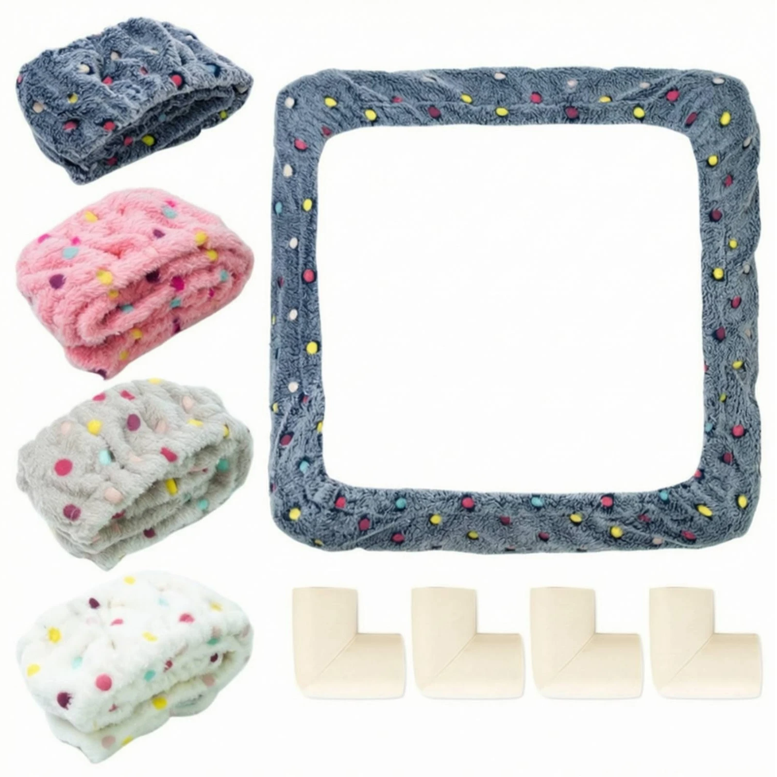 Needle-Frame Cover with Corner Protectors Padded Embroidery Frame Safeguarding Band Hoop Guard Cushioned for Embroiderers