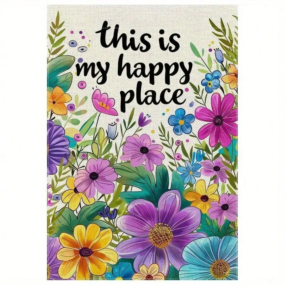 2D Flat 12x18in Spring Summer Double Sided Garden Flag Outdoor Lawn Porch Home Farmhouse Decor No Flagpole