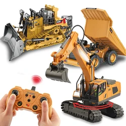 Mini Rc Excavator Forklift Electric Bulldozer Dump Truck Remote Control Cars Engineering Vehicle Boy Toys for Kid Crane Children