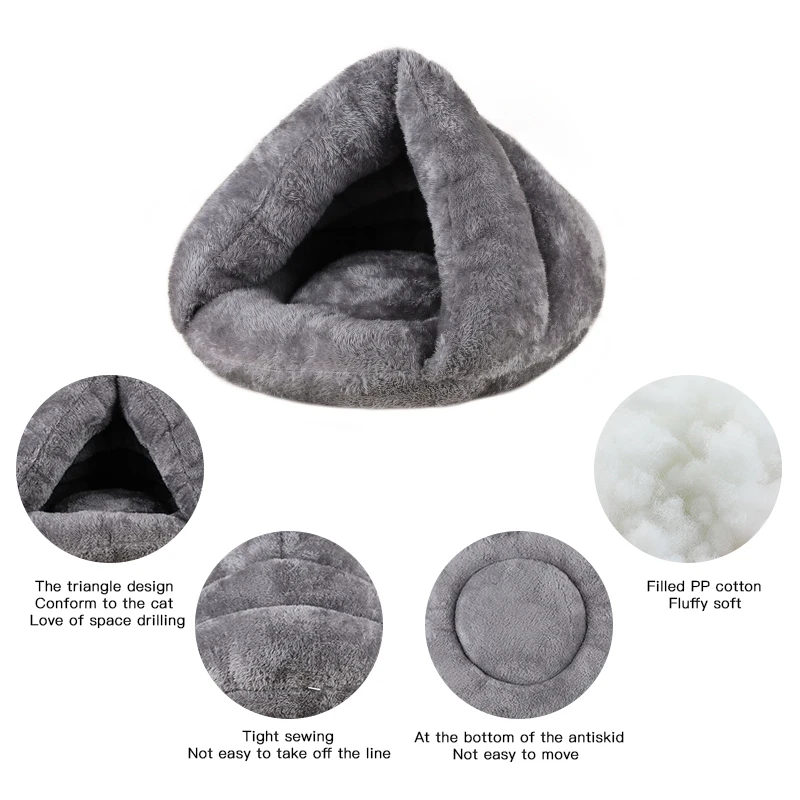 Cat Beds Triangle Nest Pet Puppy Dog Beds Cats Products House Bed Supplies Dogs Things Sofa Accessories