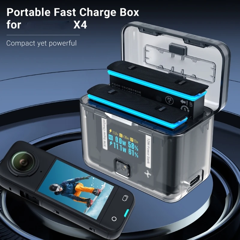 Fast & Efficient Charging Box USB Charging Box Flexible Charging Option Convenient Battery Efficient for Camera H8WD