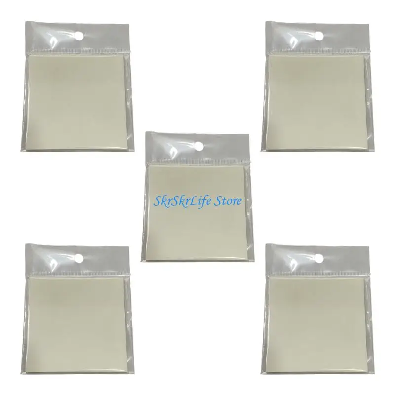 E65E 5 Pcs Note Pad Clear Sticking Note Waterproof Memos Pad Macaroon Color Notepads Adhesive Sticking Pad for Office Workers