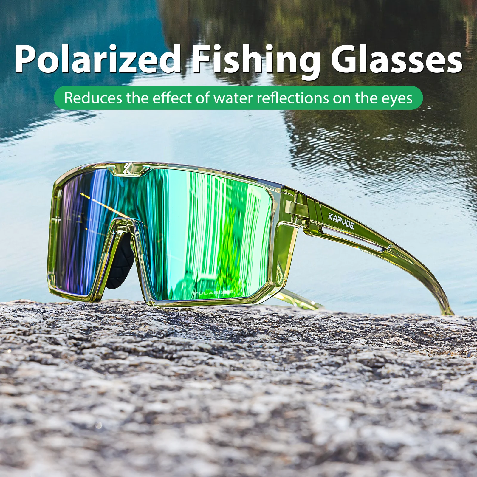 KAPVOE الاستقطاب الصيد النظارات الشمسية الجبلية دراجة الدراجات نظارات القيادة الدراجة نظارات النساء الرياضة في الهواء الطلق UV400 نظارات الغولف