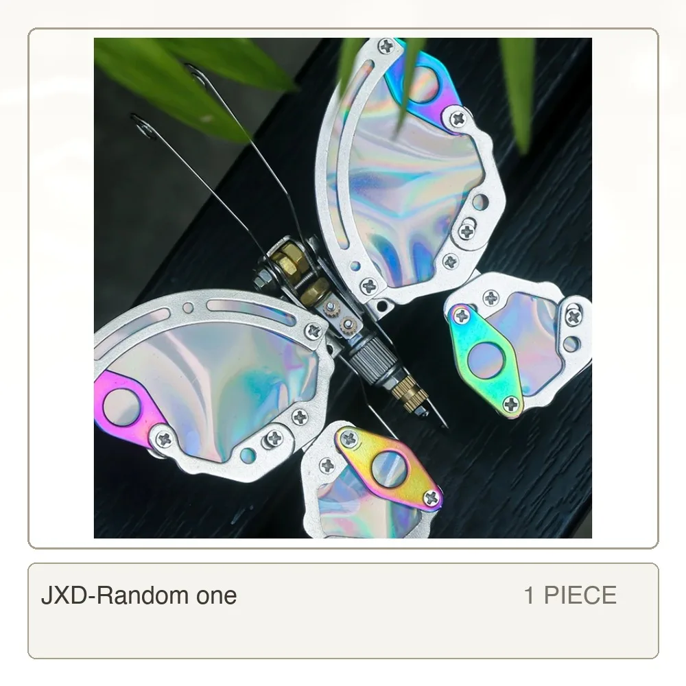 3D DIY Chaos Butterfly Series Metal Assembly Tide Play Figure Cyberpunk Ornament New Year's Collectible- Random Style