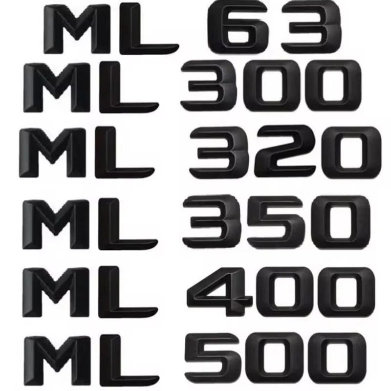 

For ML-class ML55 ML63 ML300 ML320 ML350 ML400 ML500 ML550 CDI CGI Trunk letter Emblem Badge Black 2015