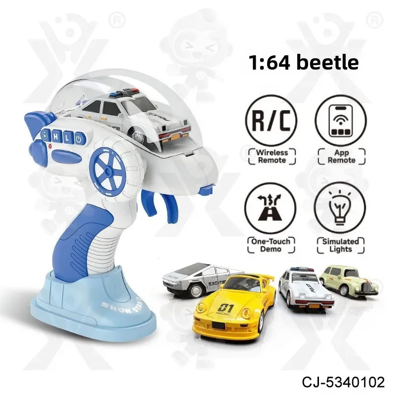 Gun Controller RC Alloy Car, Cool High Speed Racing Remote Control Mini Race Car Toy, RC Vehicle Gift for Boys
